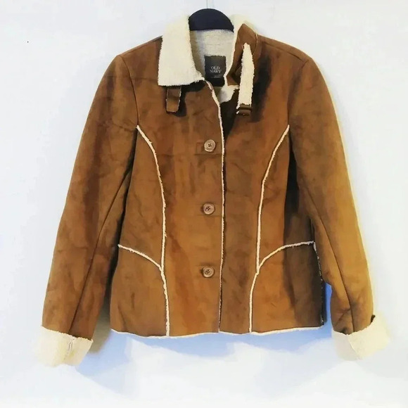 Old Navy Jackets & Blazers - Old Navy Brown Faux Suede Coat